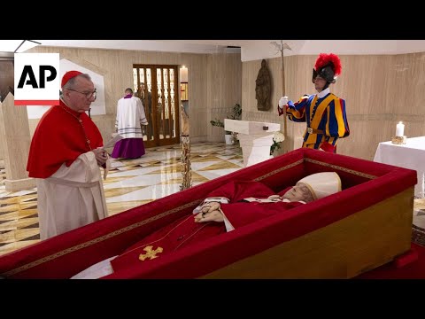 Vatican releases video of Pope Francis in coffin