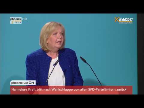 NRW wählt: Rede von Hannelore Kraft nach Wahlniederlage am 14.05.2017