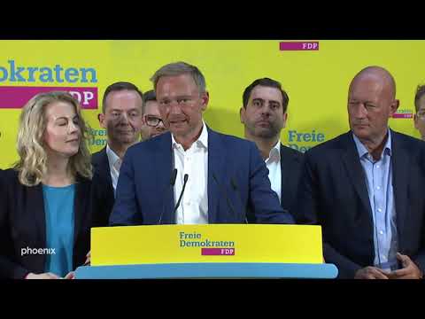 Parteichef Christian Lindner (FDP) zu den Wahlergebnissen am 01.09.19