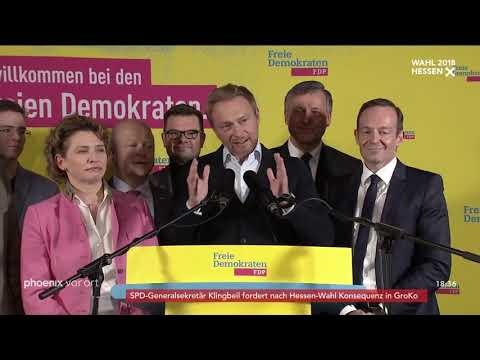 Landtagswahl Hessen 2018: Statement von Christian Lindner am 28.10.18