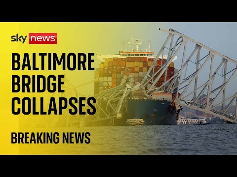 Watch live: &quot;Mass casualty event&quot; as Baltimore bridge collapses after a cargo ship collided with it