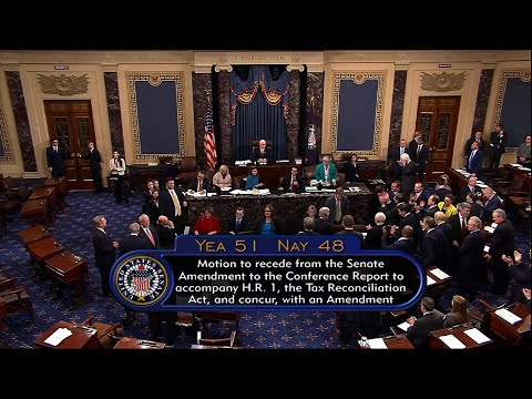 Senate Passes Major Tax Bill, 51-48