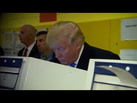 Donald Trump casts vote