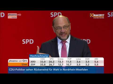 Landtagswahl Schleswig-Holstein: Martin Schulz gibt Statement am 07.05.2017