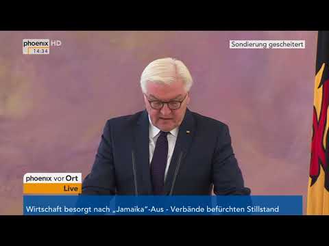 Frank-Walter Steinmeier zum Auftrag der Regierungsbildung am 20.11.17