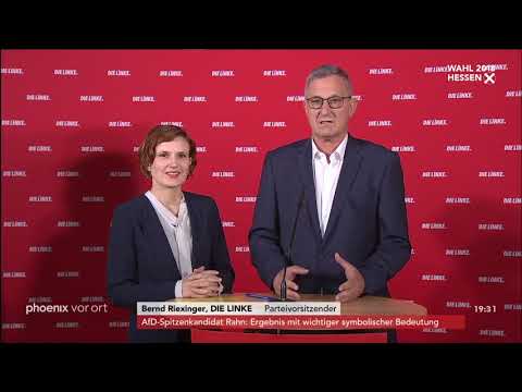 Landtagswahl Hessen 2018: Janine Wissler, Bernd Riexinger und Katja Kipping am 28.10.18