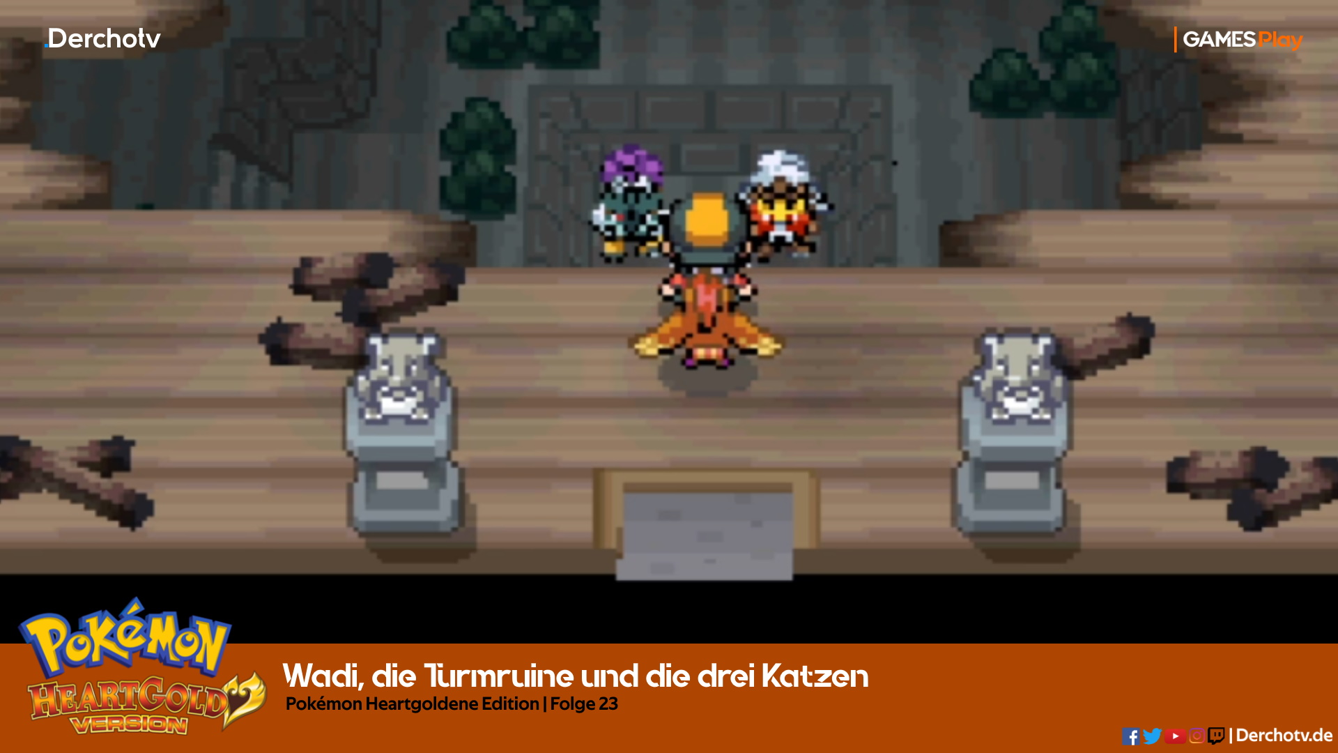 Wadi, die Turmruine und die drei Katzen | GAMESPlay – Pokémon Heartgold #023